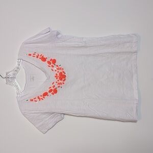 Lands End Embellished Neck T Shirt